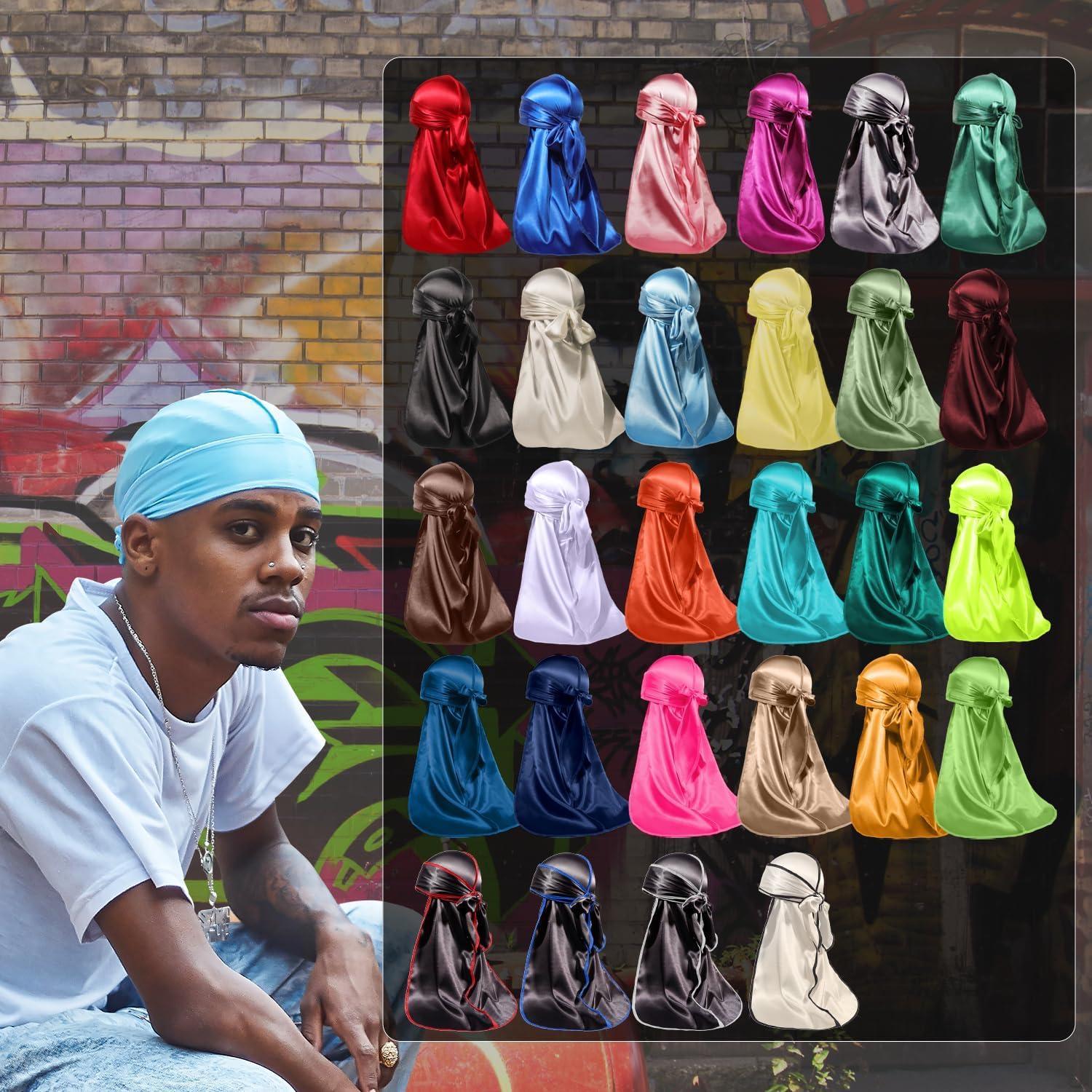 Paquete de 2 Durag Silky Forcewave para Hombres - Negro