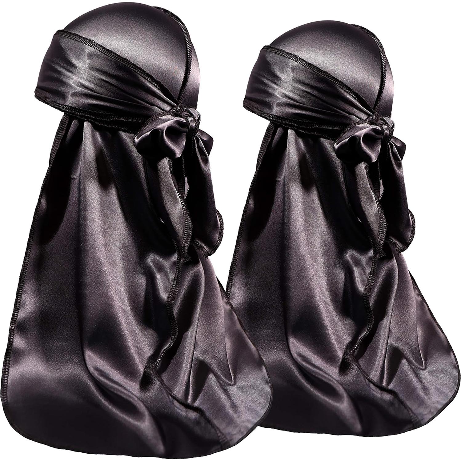 Paquete de 2 Durag Silky Forcewave para Hombres - Negro