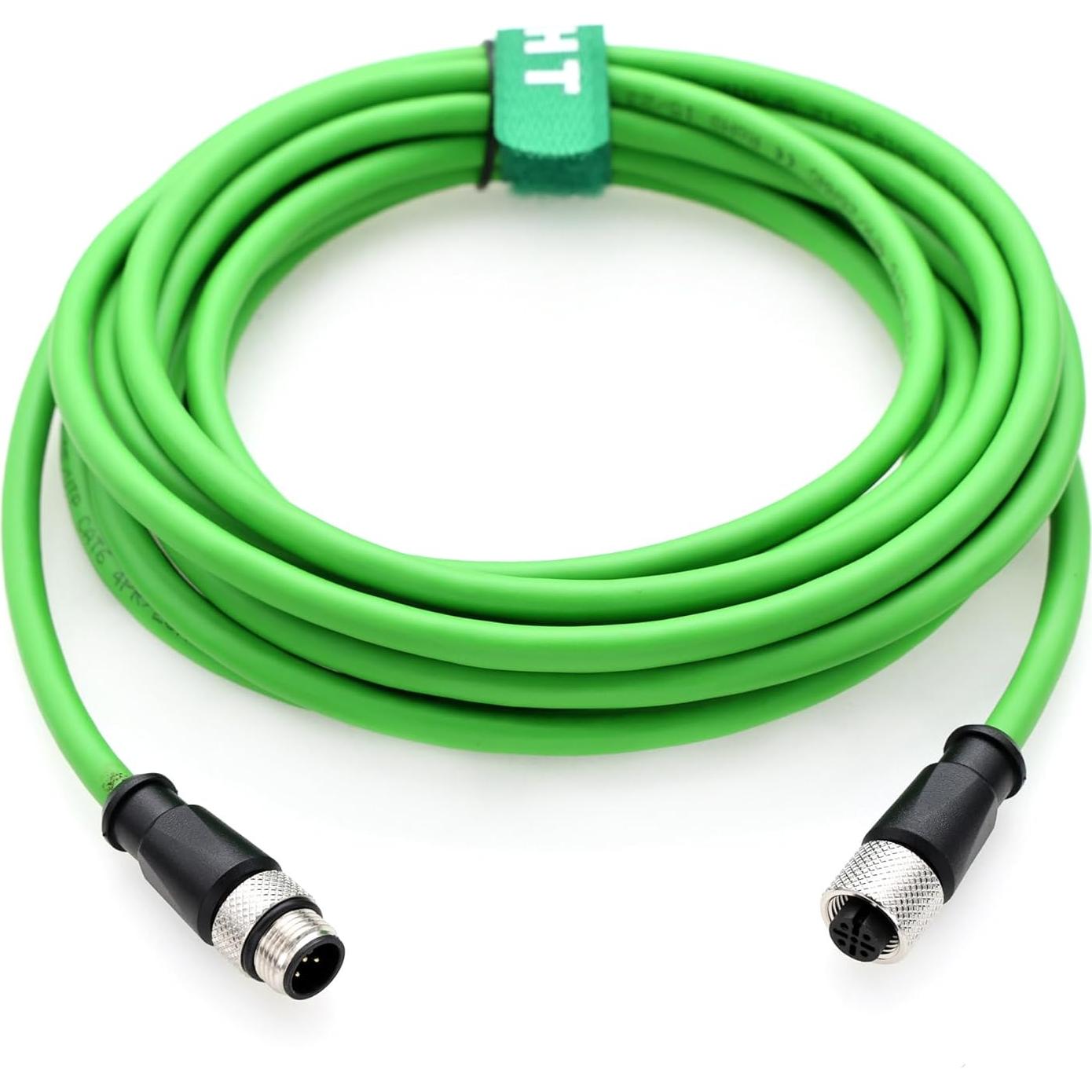 Cable Ethernet M12 HangTon 5M Blindado Impermeable CAT6