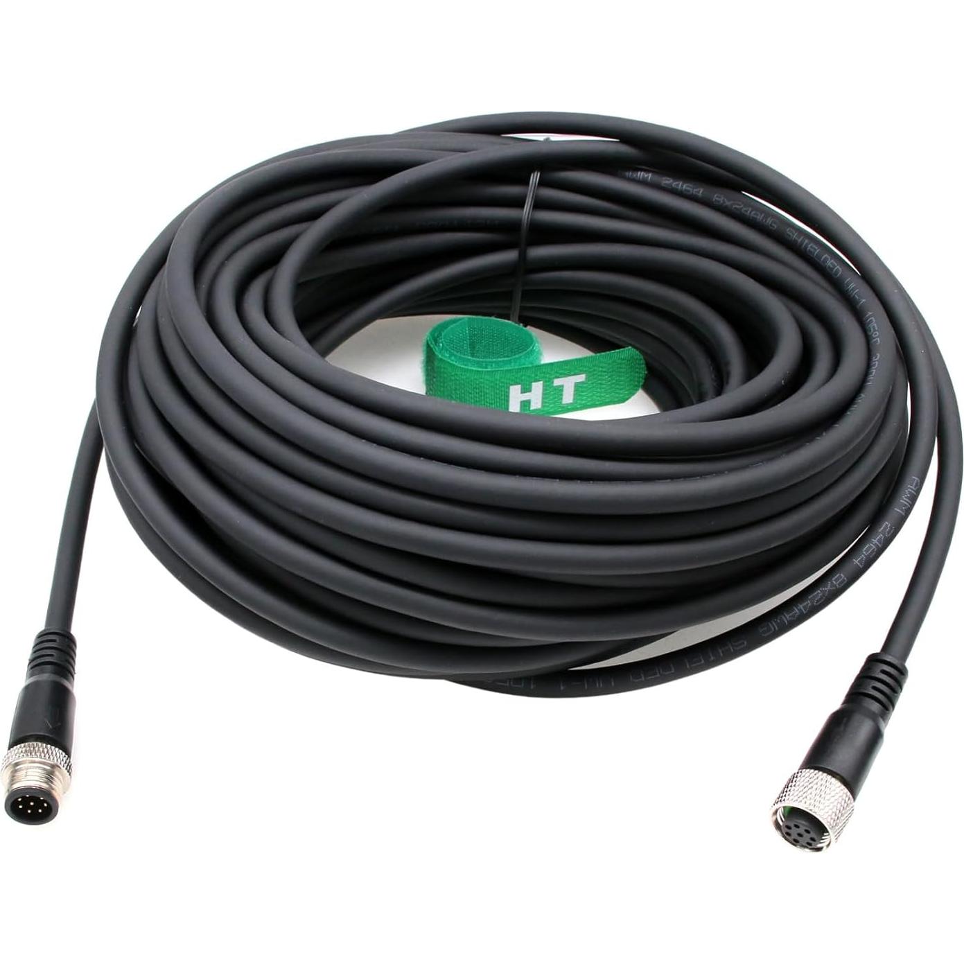 Cable M12 A Coded 8 Pines Hembra a Macho 25m HangTon Connect