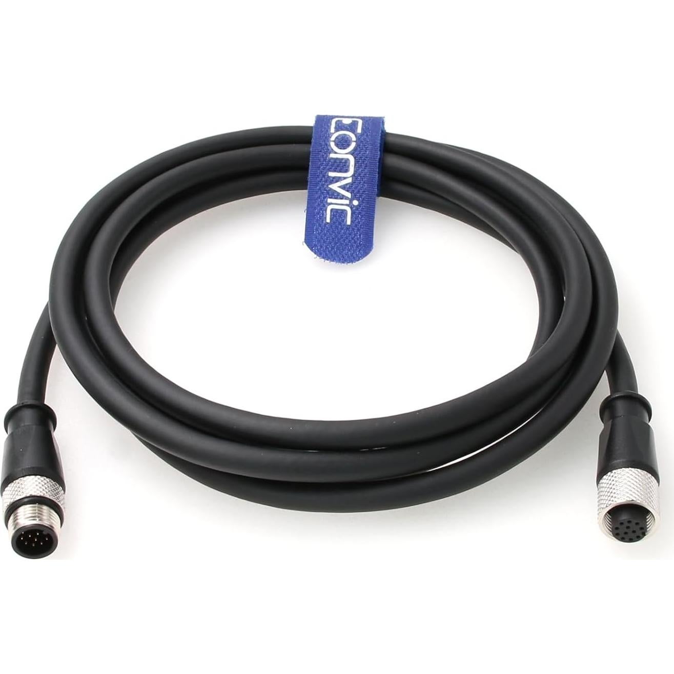 Cable M12 A-Code 12 Pines Macho a Hembra Eonvic 1M