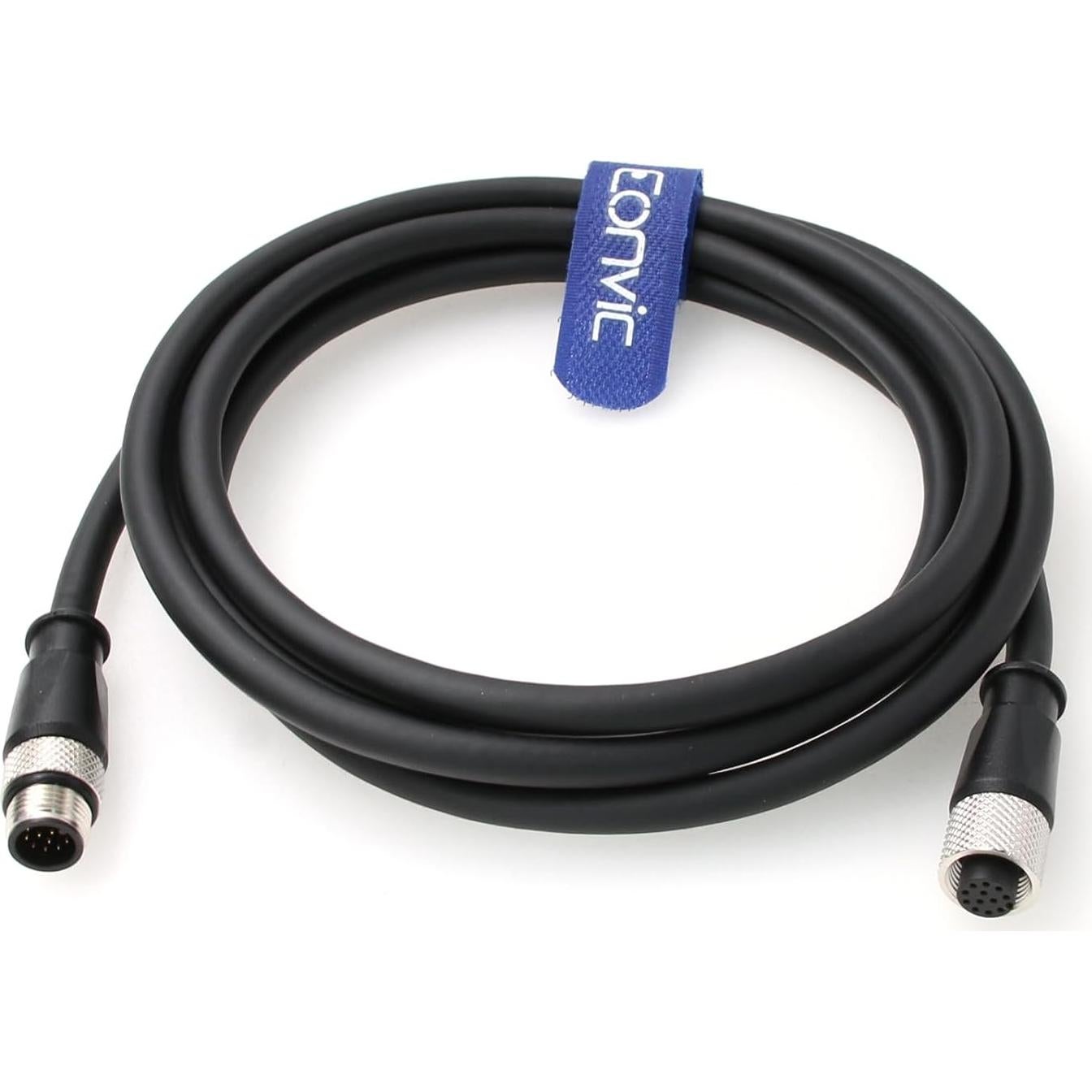 Cable M12 A-Code 12 Pines Macho a Hembra Eonvic 1M