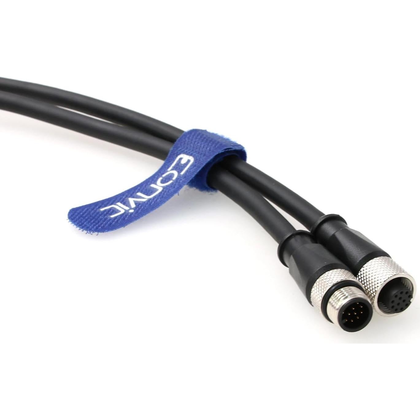 Cable M12 A-Code 12 Pines Macho a Hembra Eonvic 1M