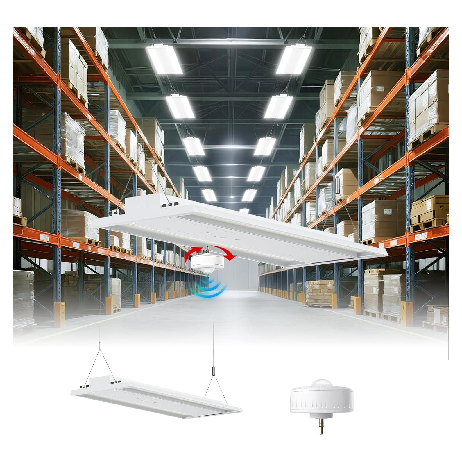 Luz de Taller LED Lineal YXL 300W con Sensor de Movimiento 45000LM