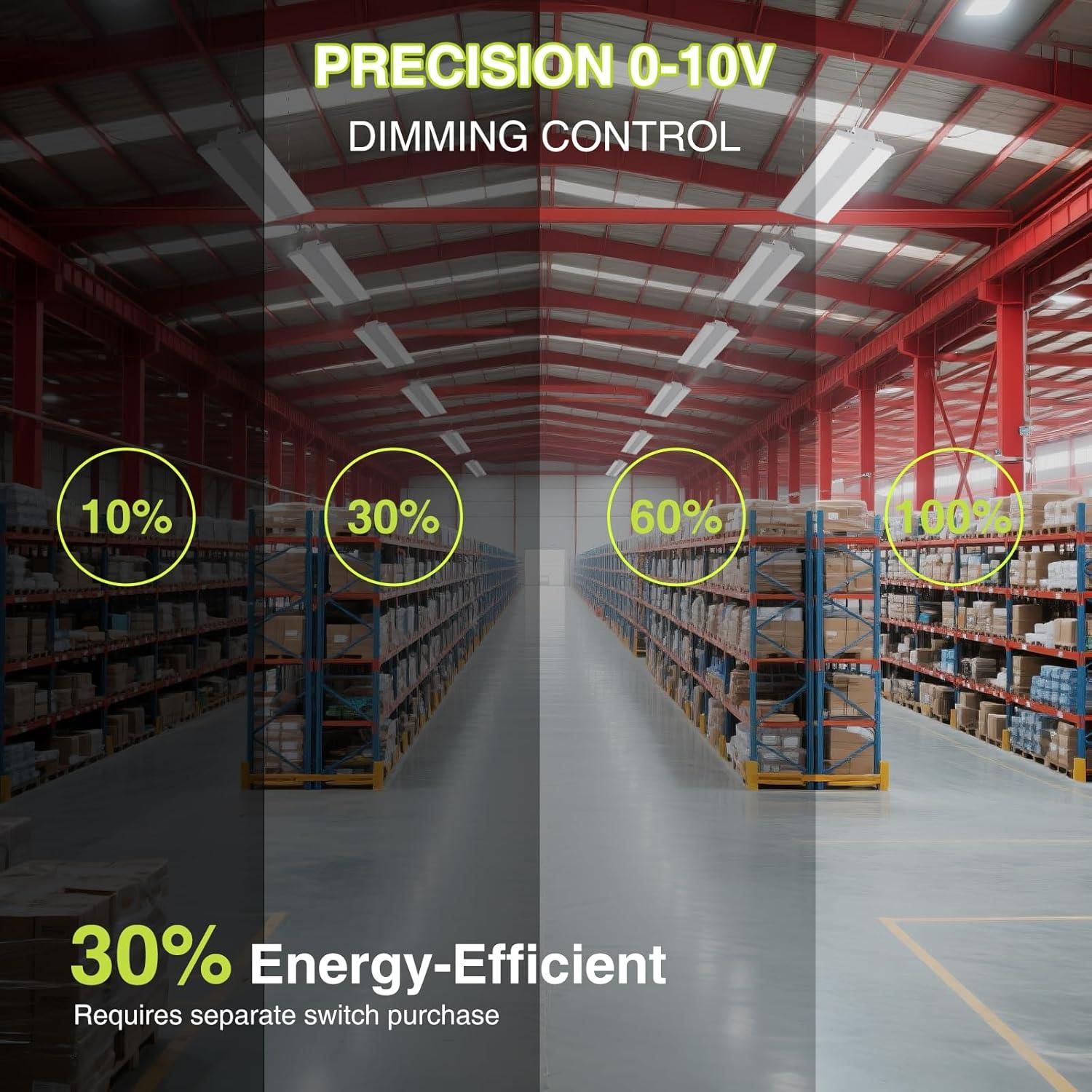 Luz de Taller LED Lineal YXL 300W con Sensor de Movimiento 45000LM