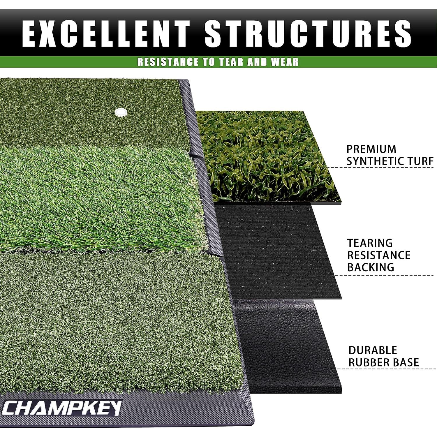 Alfombrilla de Golf CHAMPKEY PRO 40x60 cm Respaldo Caucho