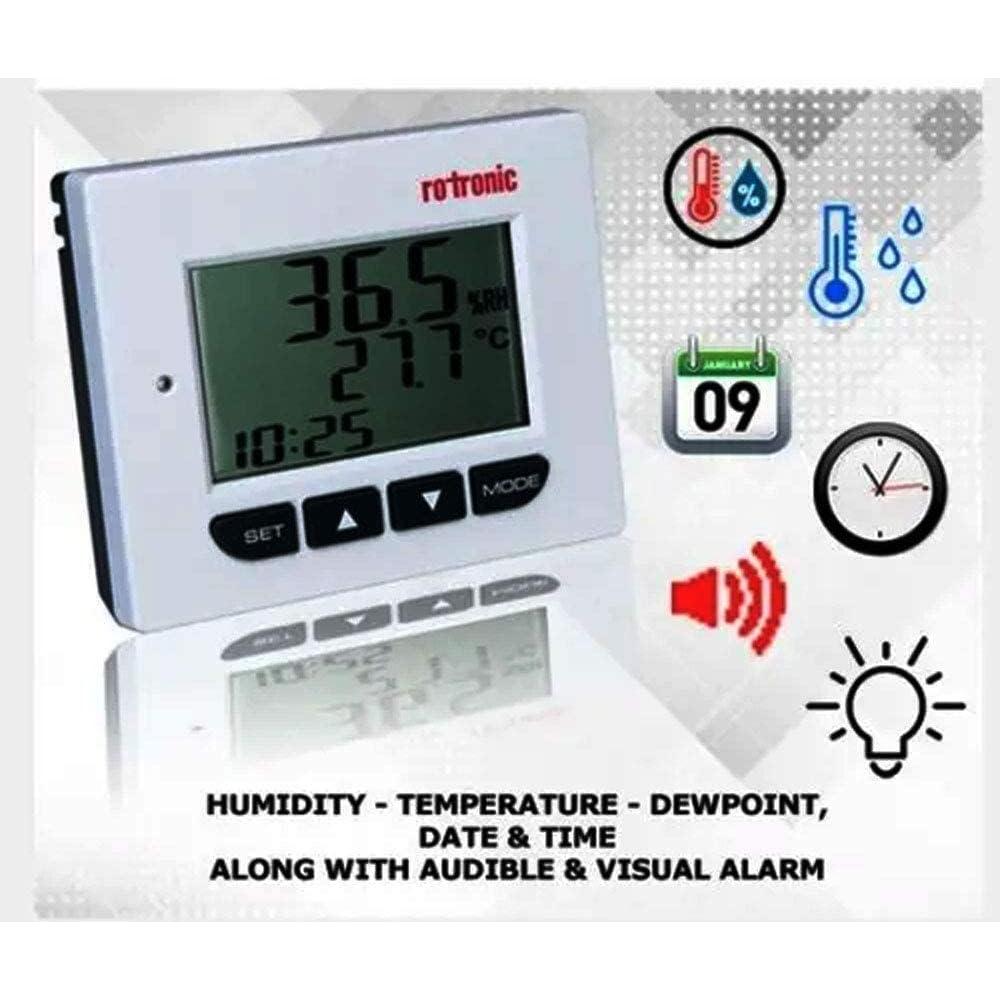 Termómetro Higrómetro Digital Rotronic HD1 - Pantalla LCD con Alarma