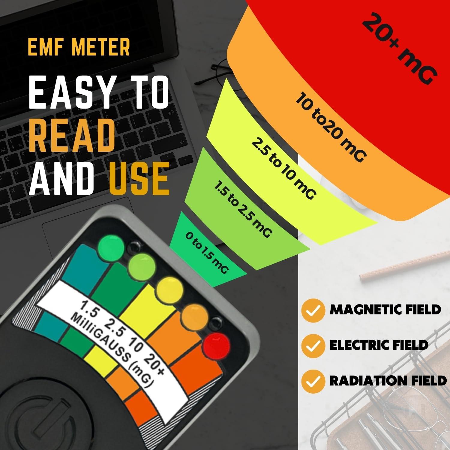 Detector de Campo Electromagnético EMF Portátil para Caza de Fantasmas