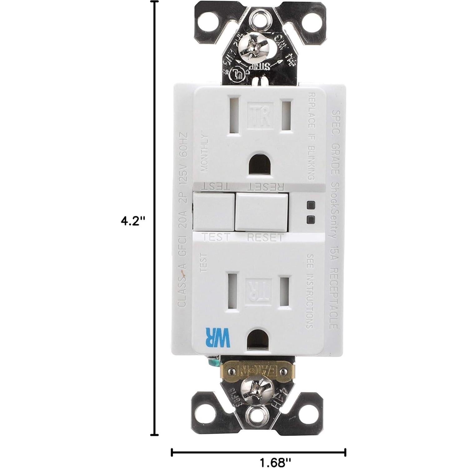 Receptáculo Dúplex GFCI Eaton TWRSGF15W 15A 120V Resistente Climas