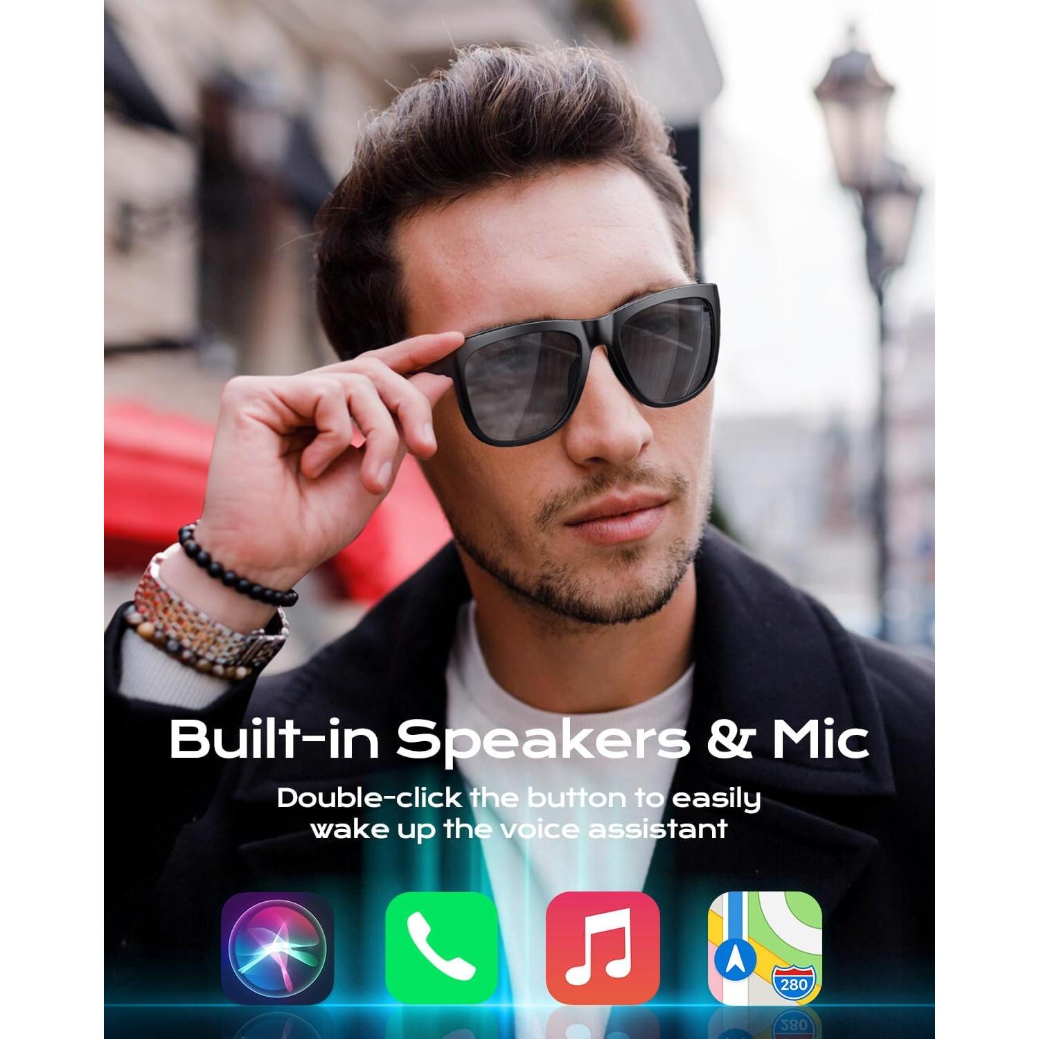 Gafas de Sol Inteligentes XO con Bluetooth y UV400 - Negro