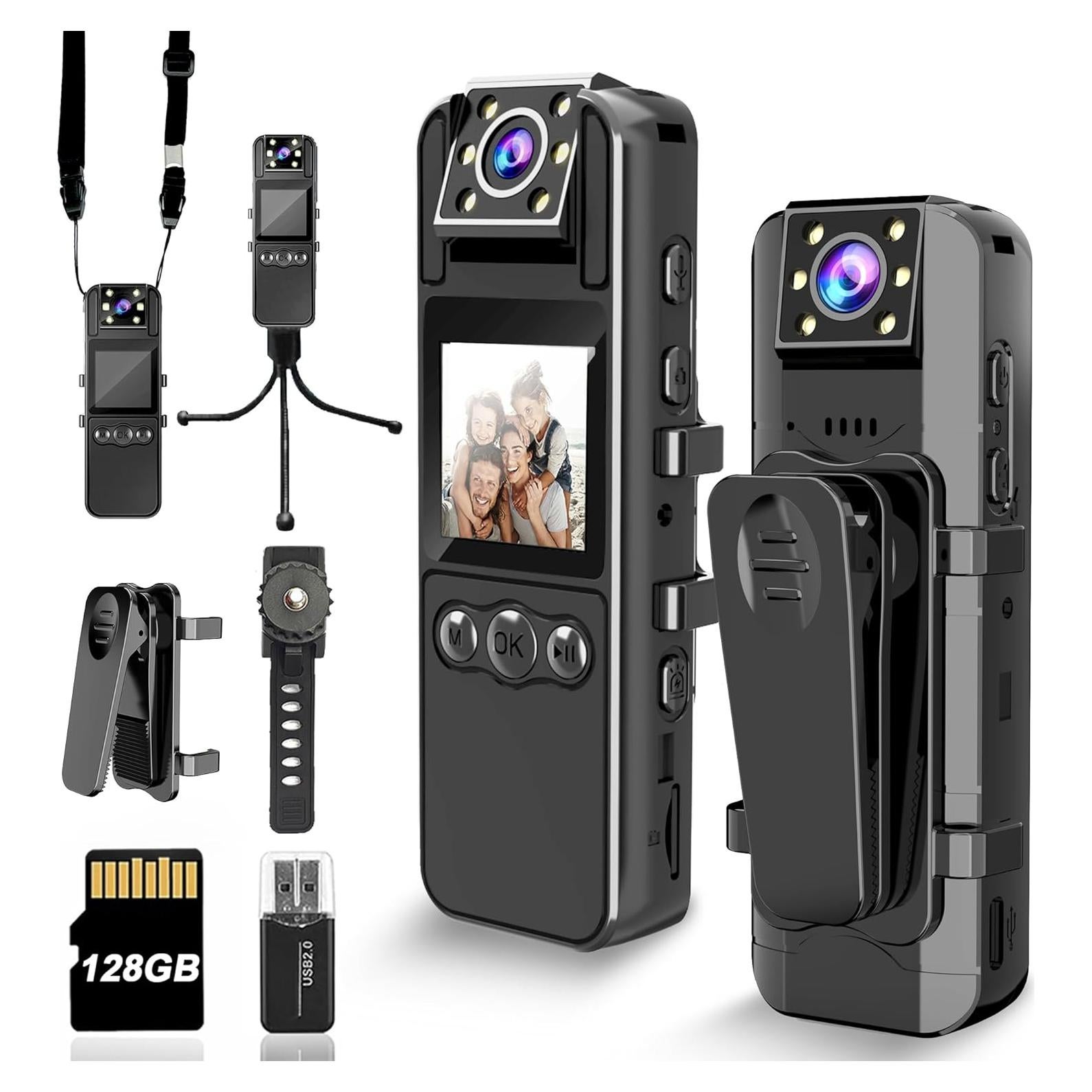 Cámara Corporal KSADBOSSBO H82 HD 1080P con 128GB