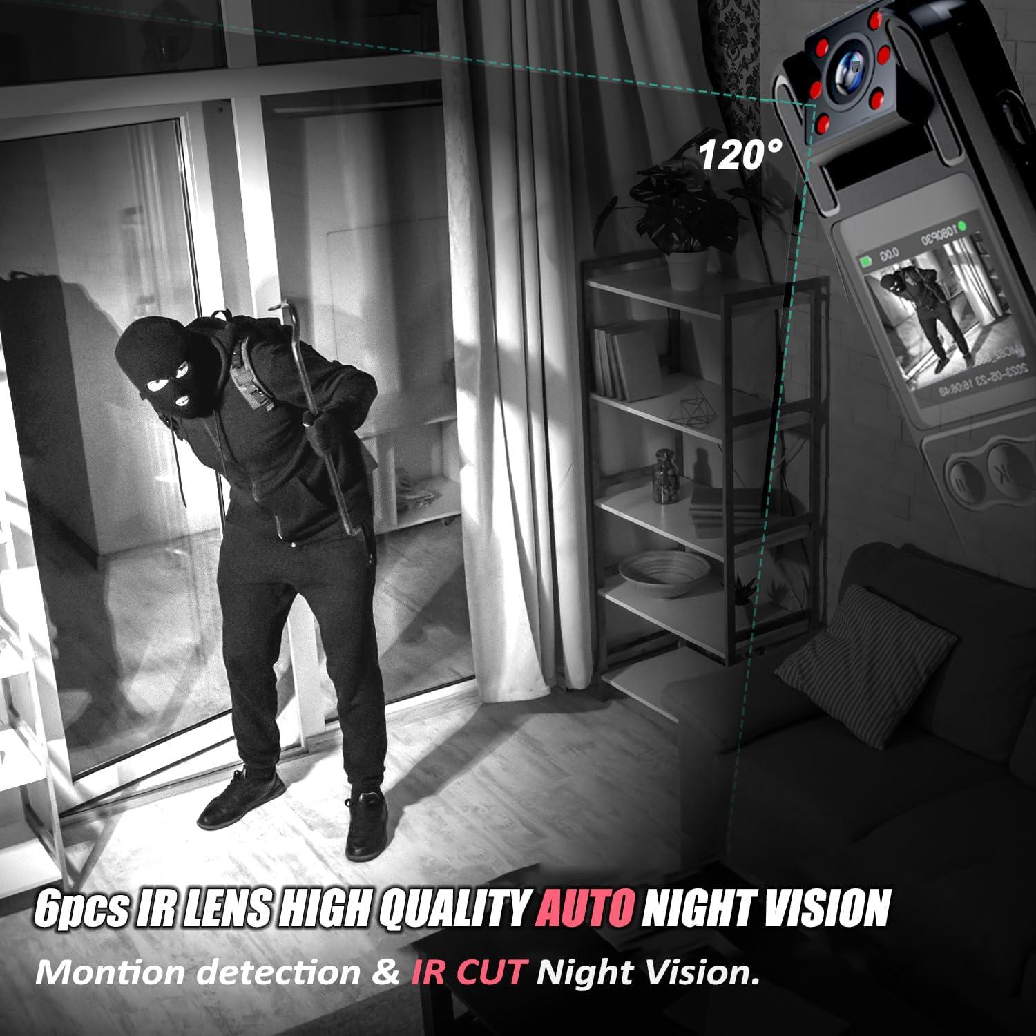 Cámara Corporal KSADBOSSBO H82 HD 1080P con 128GB