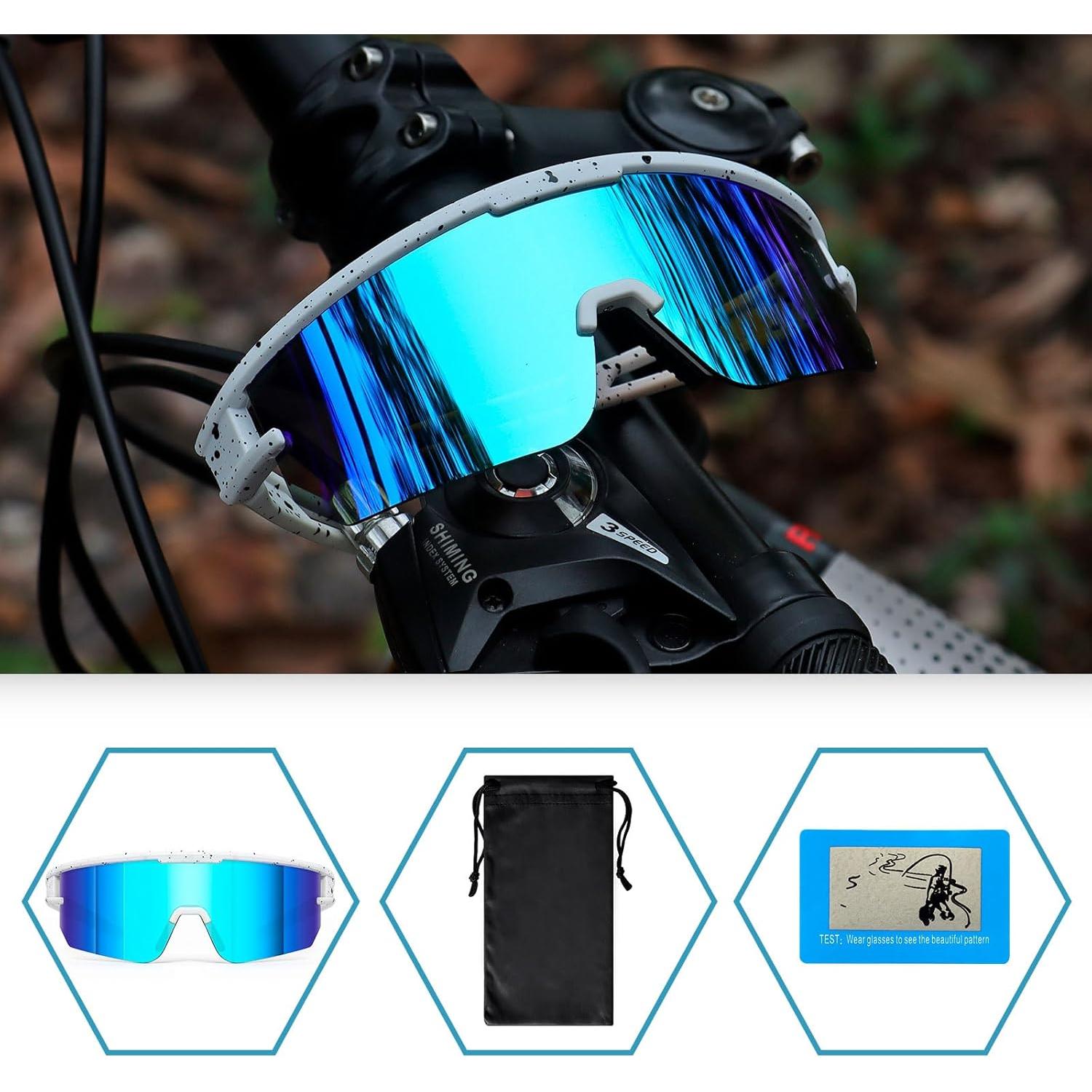Gafas de Ciclismo VEWOE Polarizadas UV400 para Adultos