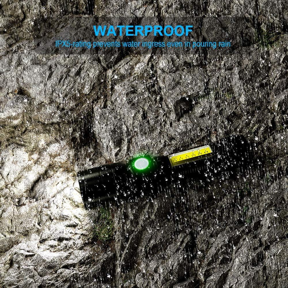 Linterna UV Spriak 2-Pack Recargable USB 7 Modos Impermeable