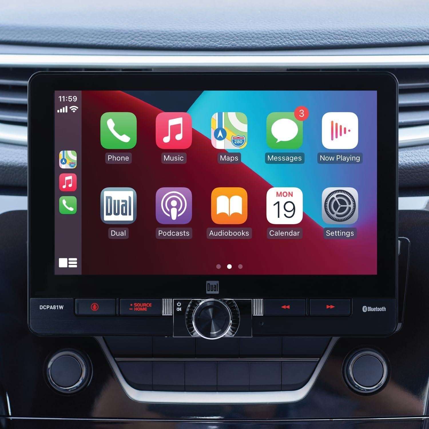 Estéreo de Coche Dual DCPA81W 8" Pantalla Táctil Bluetooth