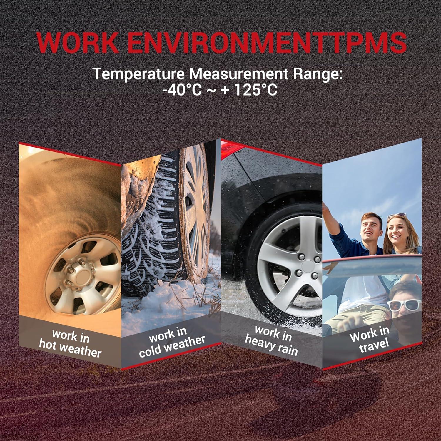 Sensor TPMS GM CARORAV 4 PCS Reemplazo 315MHz