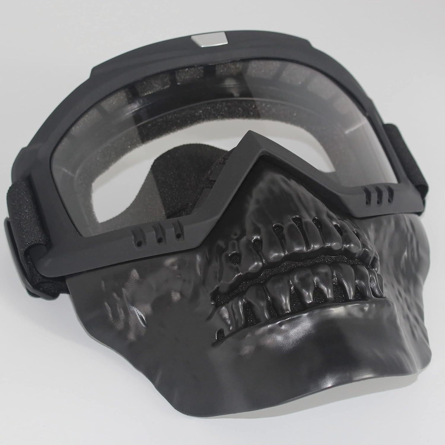 Gafas de Moto Bala con Máscara Facial Removible - Unisex