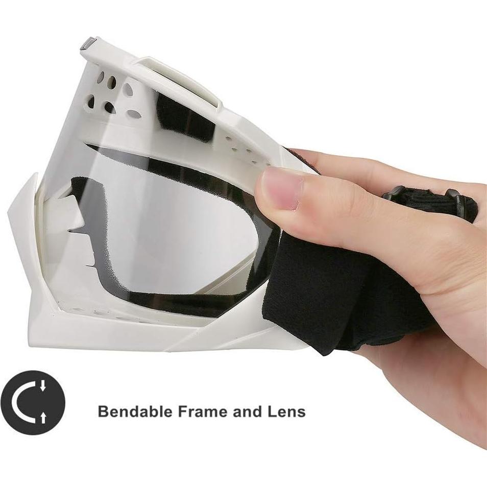 Gafas de Motocicleta LJDJ 026BK Anti-UV Ajustables