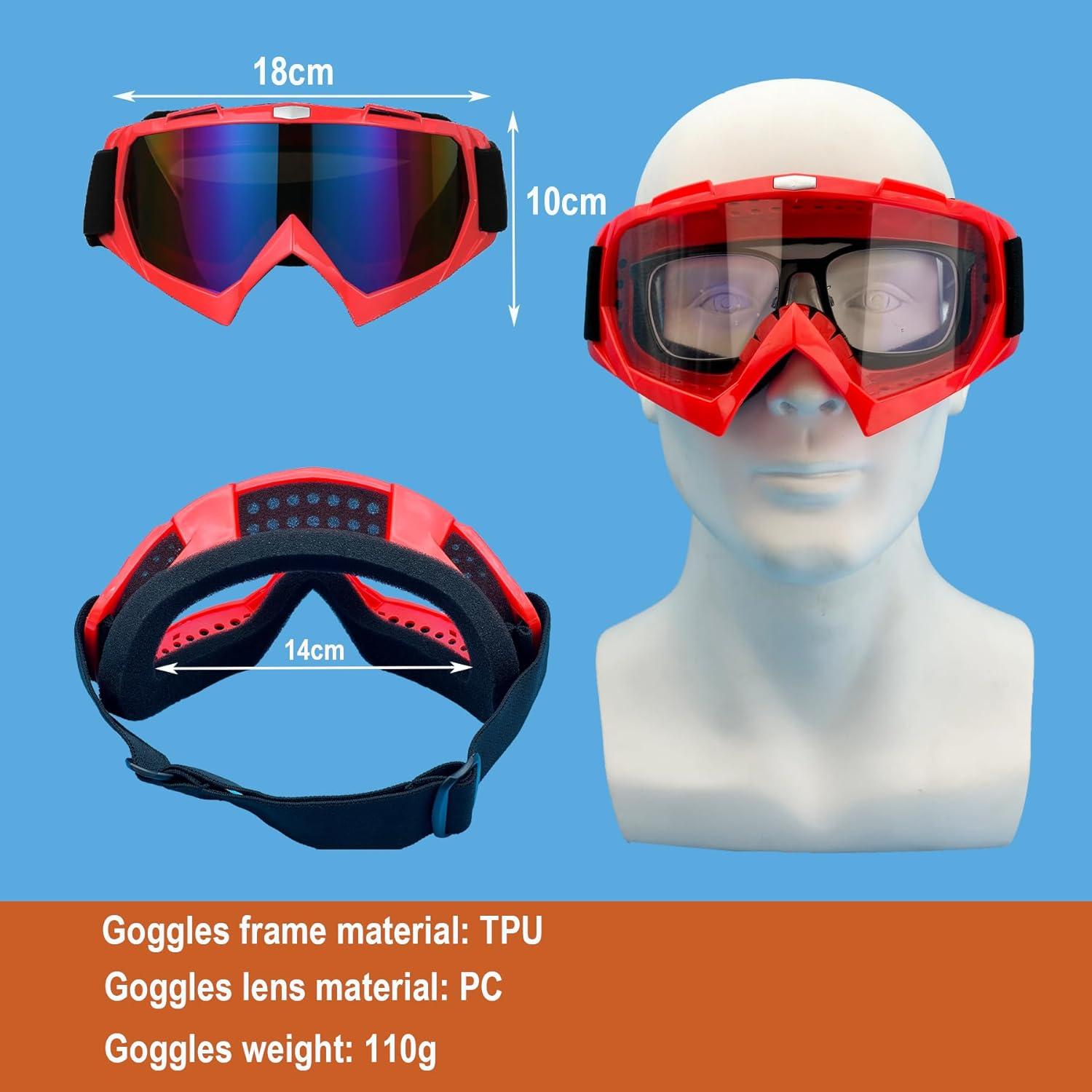 Gafas de motocross LJDJ Lj24-06 Naranja y coloridas