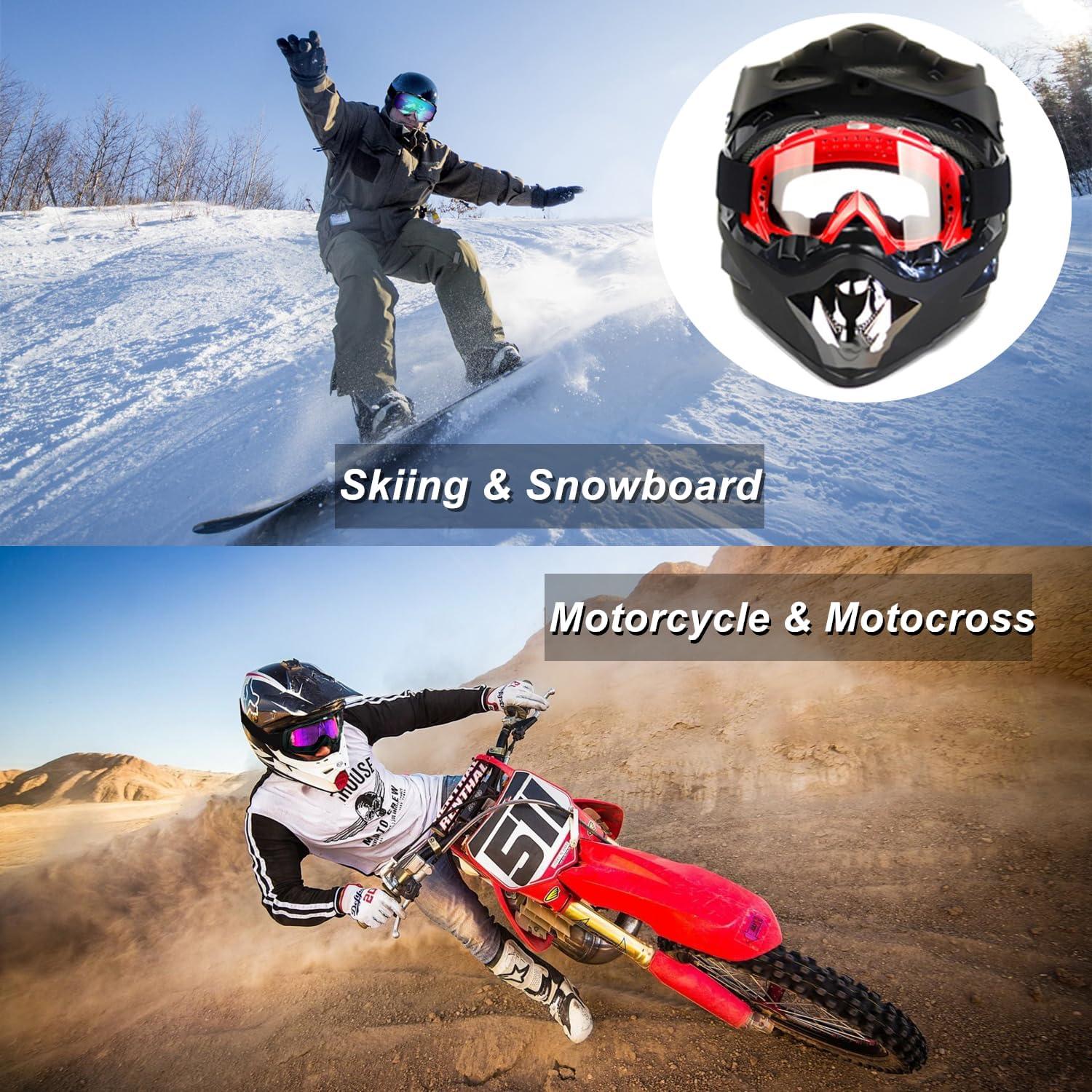 Gafas de motocross LJDJ Lj24-06 Naranja y coloridas