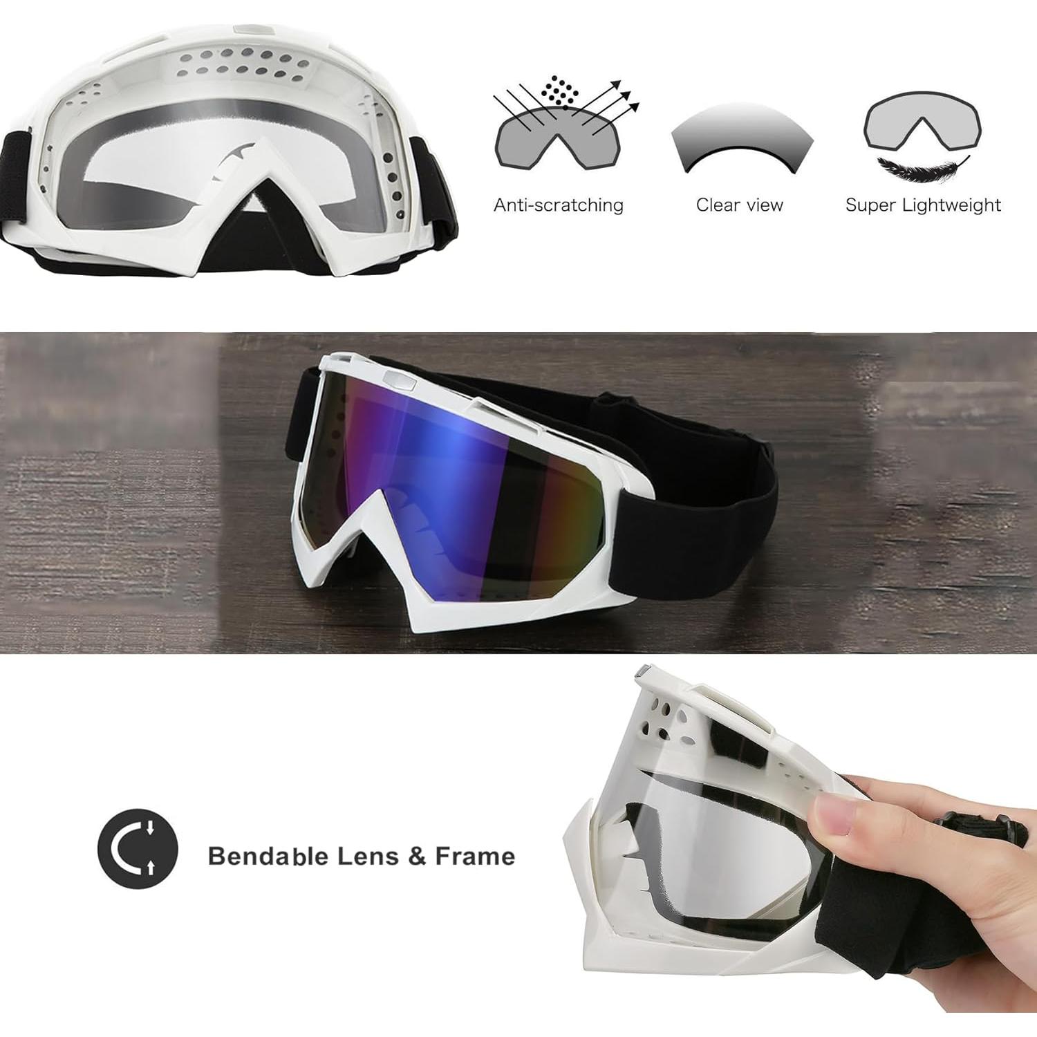 Gafas de Motocross LJDJ Lj24-06-wh A prueba de viento