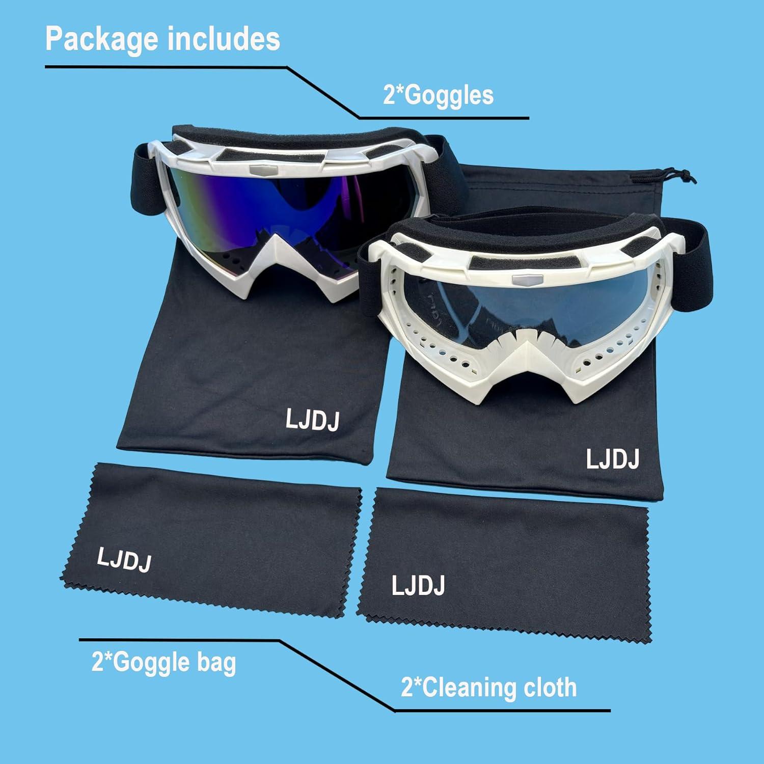 Gafas de Motocross LJDJ Lj24-06-wh A prueba de viento