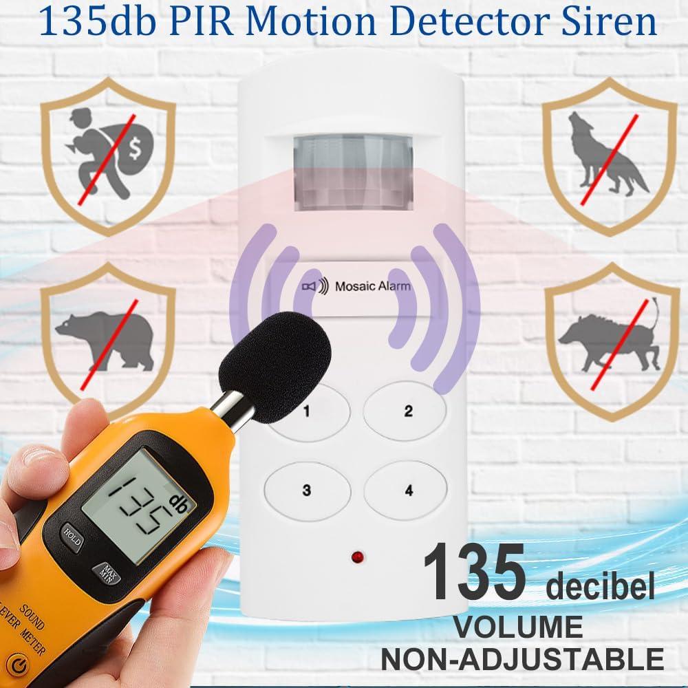 Alarma de Movimiento Mosaic MA20 135dB Inalámbrica USB