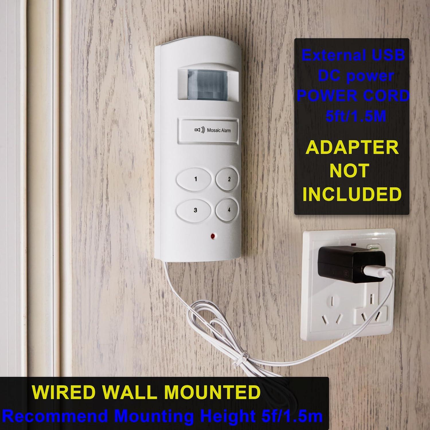 Alarma de Movimiento Mosaic MA20 135dB Inalámbrica USB