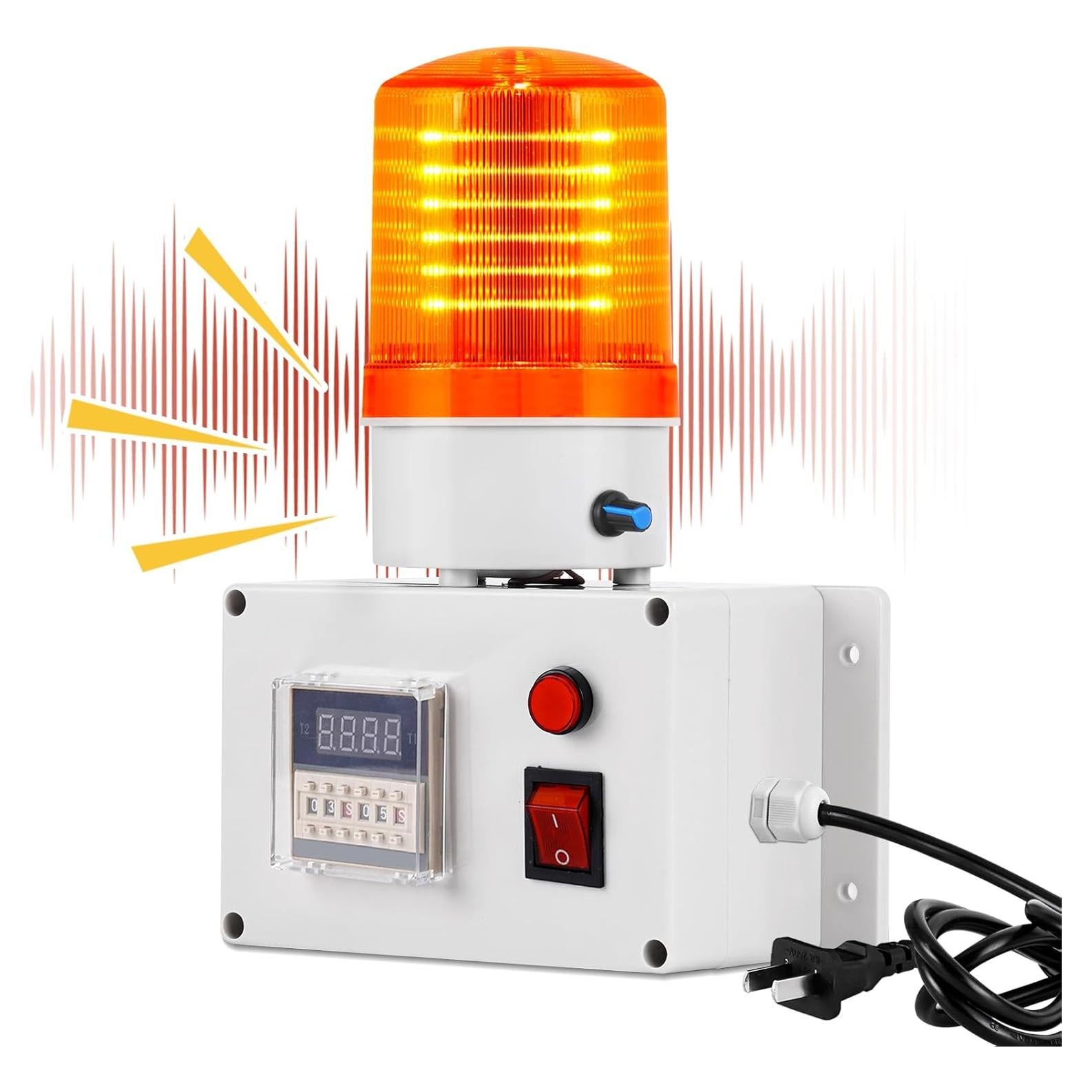 Alarma de Temporizador Industrial Saladulce 0-110dB con Luz
