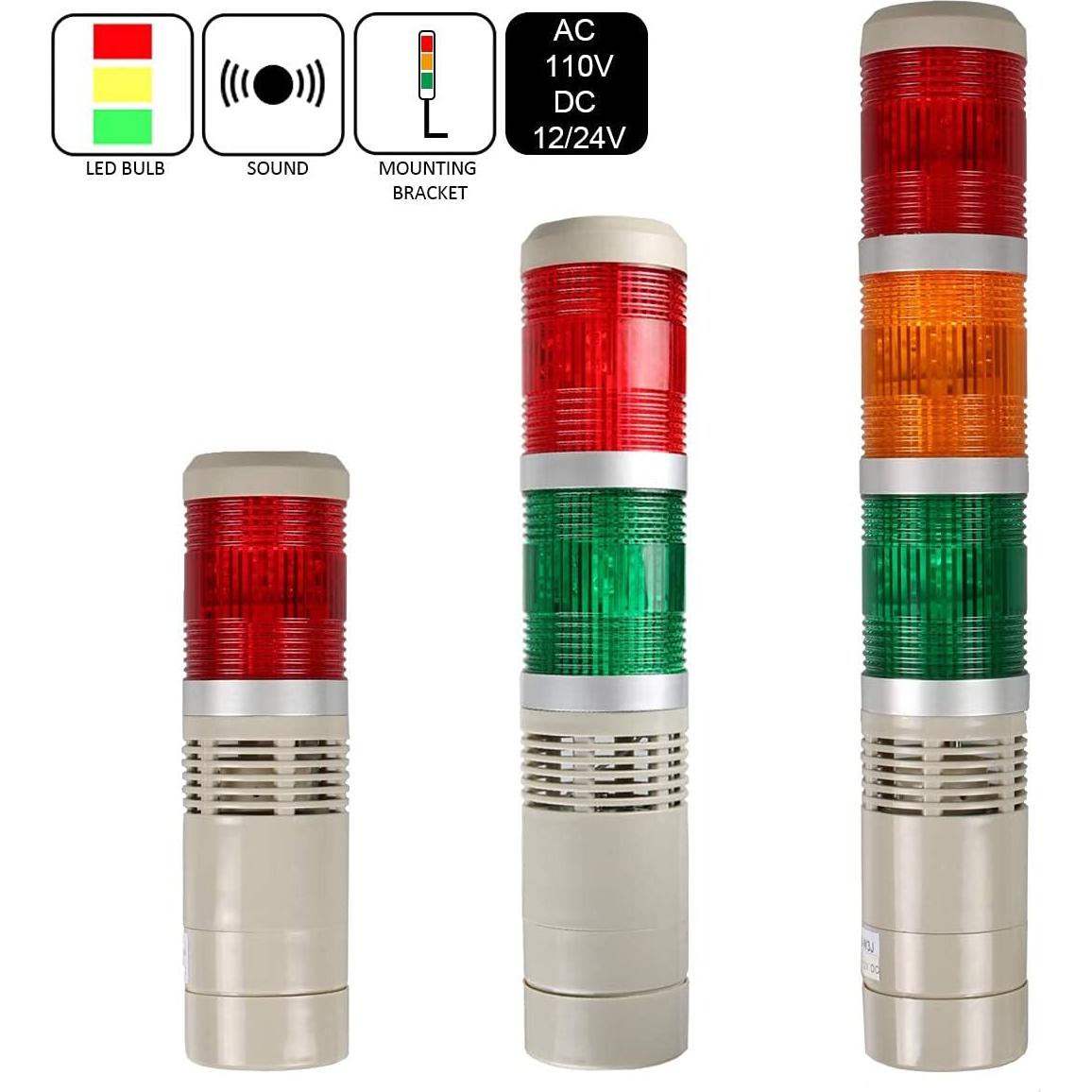 Torre de Señal Industrial LASEEM 110V con Zumbador 90dB