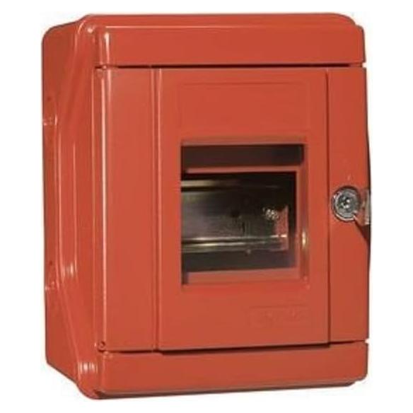 Caja de Seguridad Legrand 38083 IP 55 para 4 Módulos Rojo