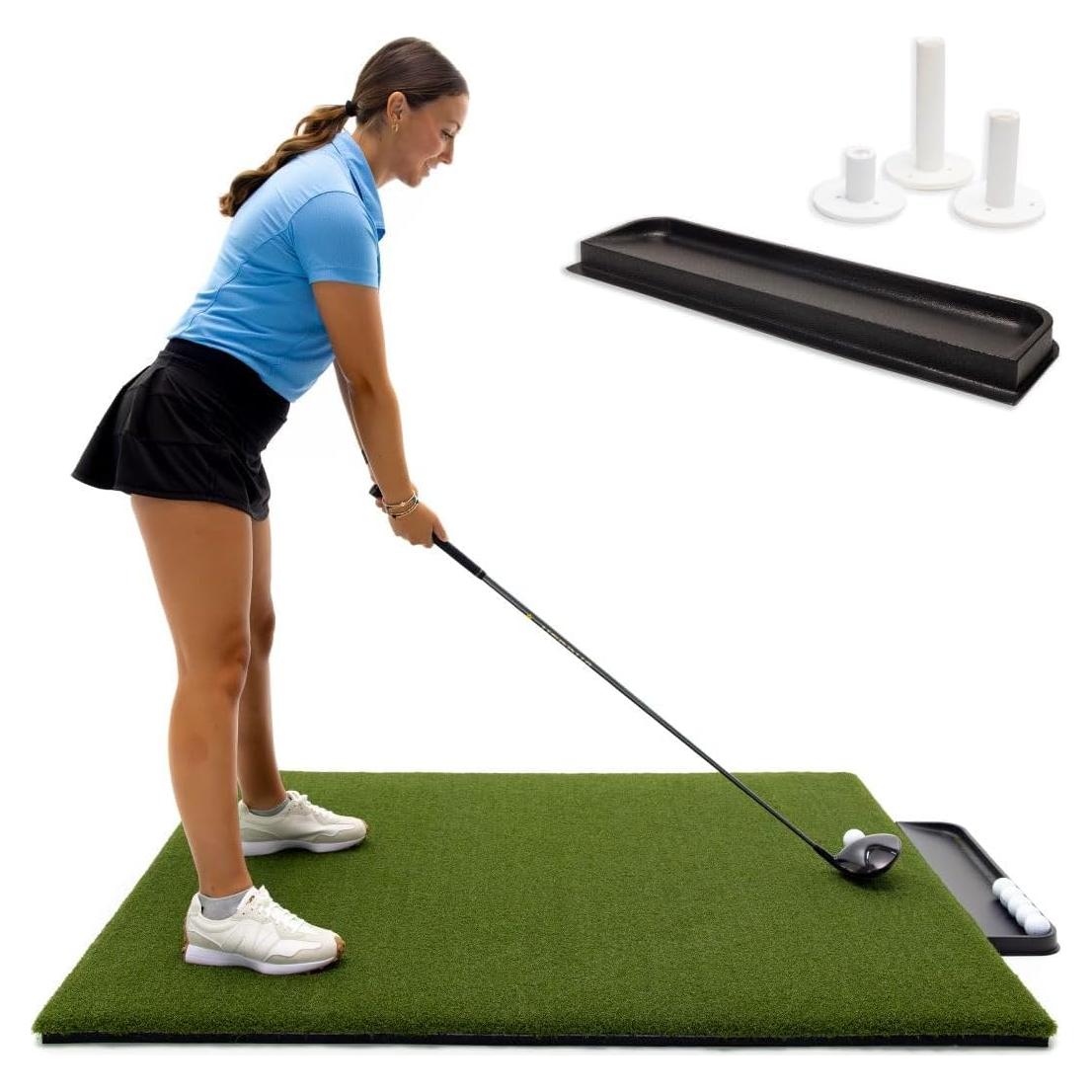 Alfombra de Golf DURA-PRO 1,22x1,52m con Tees y Bandeja