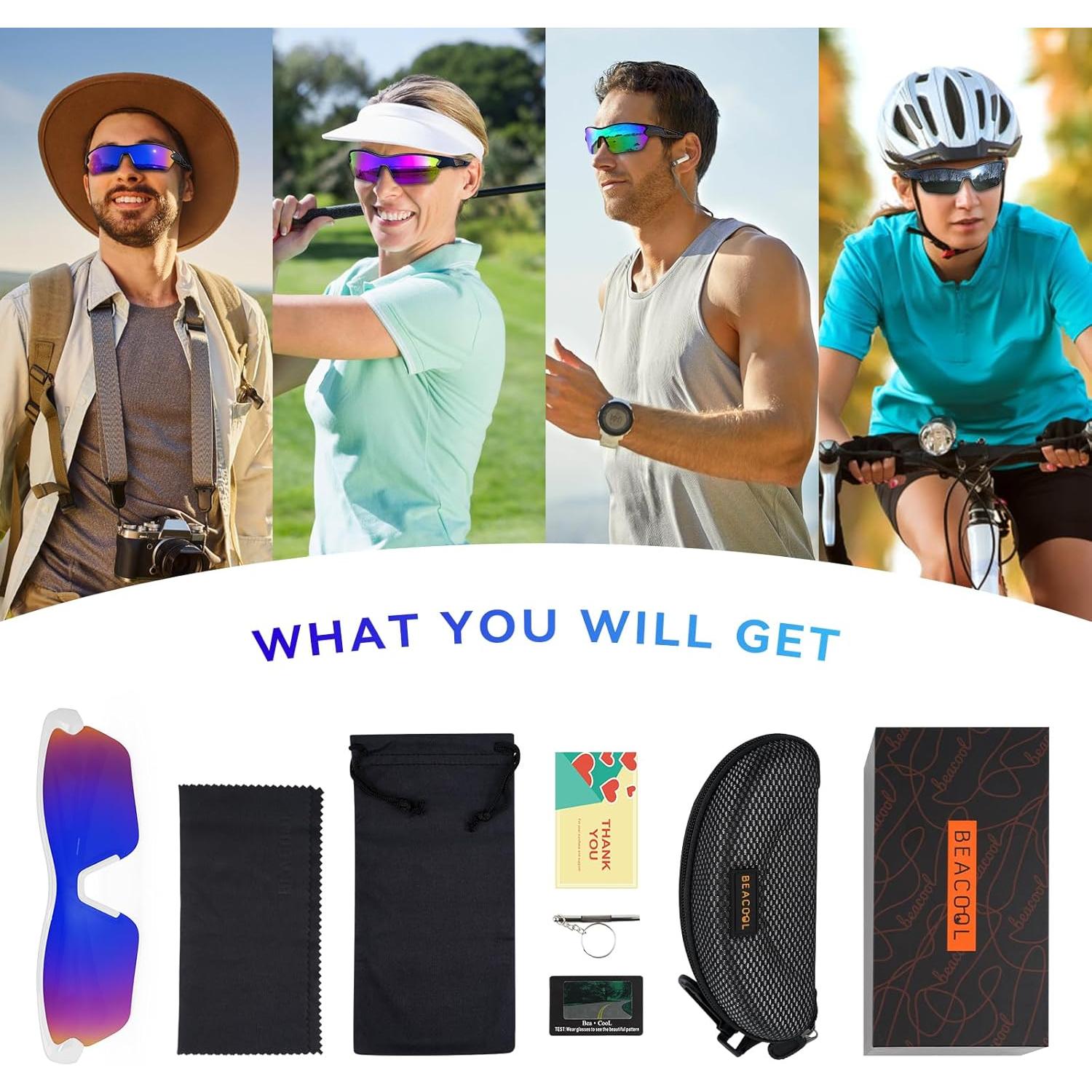 Gafas de Sol BEACOOL Polarizadas UV400 Unisex Deportivas