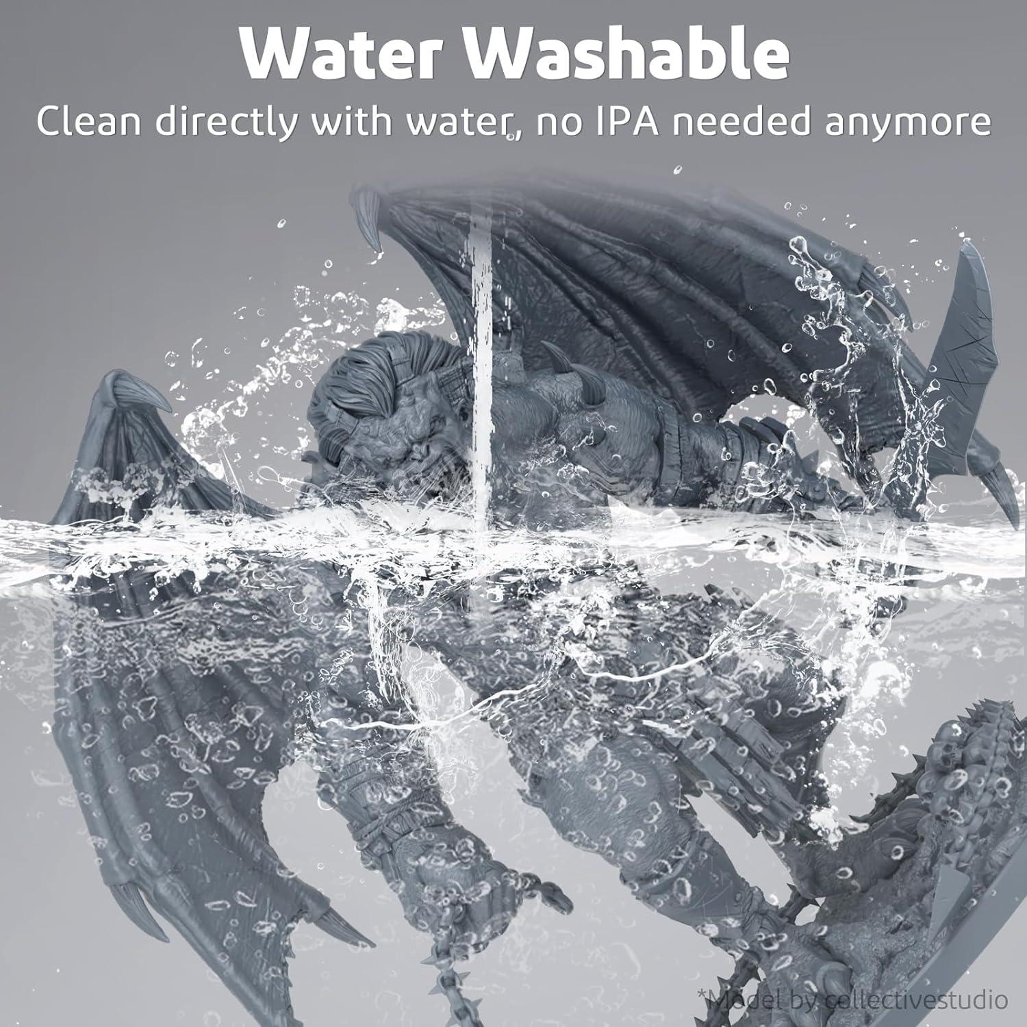 Resina 3D ELEGOO Lavable 1000g Humo Blanco 8K UV-LCD