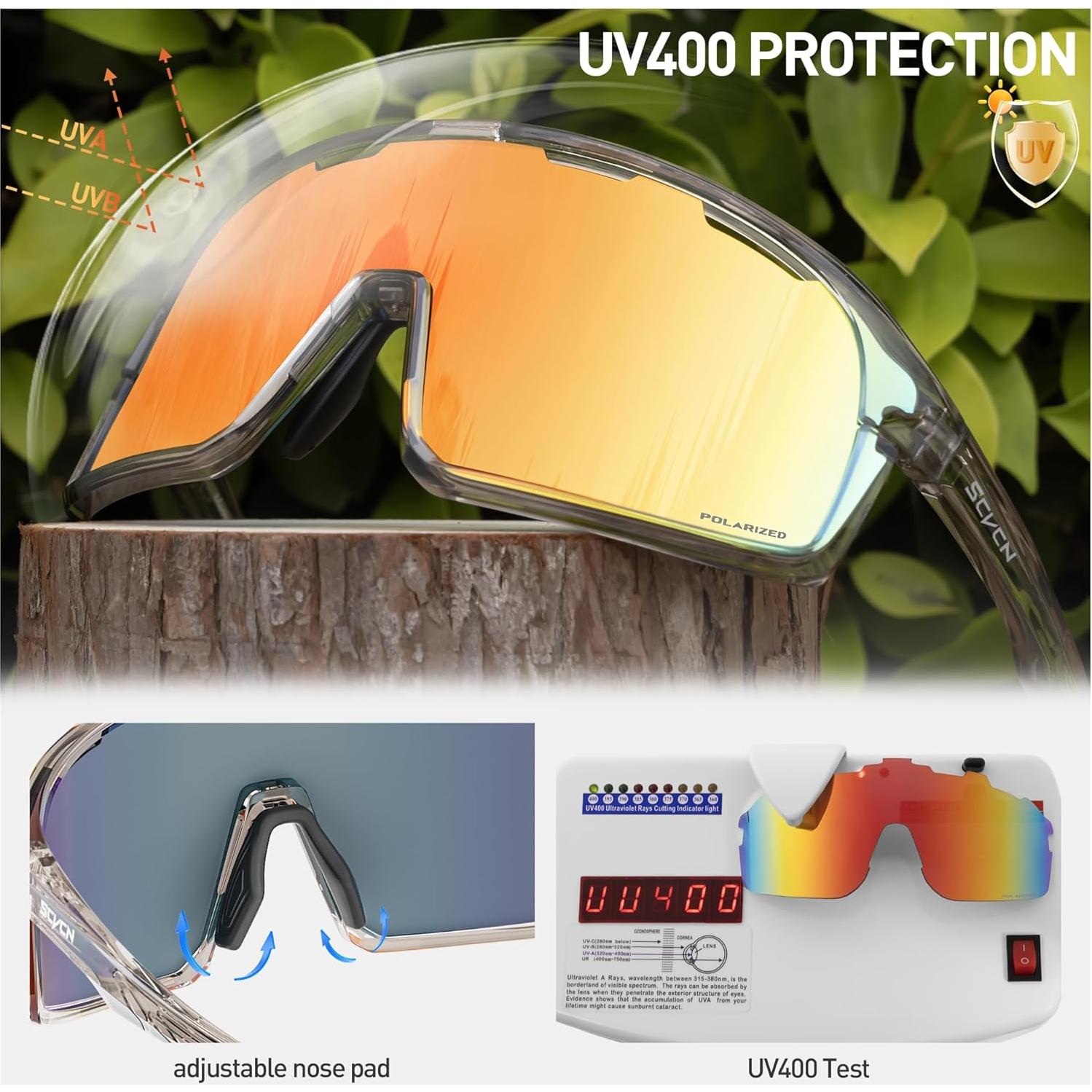 Gafas de Ciclismo SCVCN DZ-S145 Lentes Polarizadas UV400