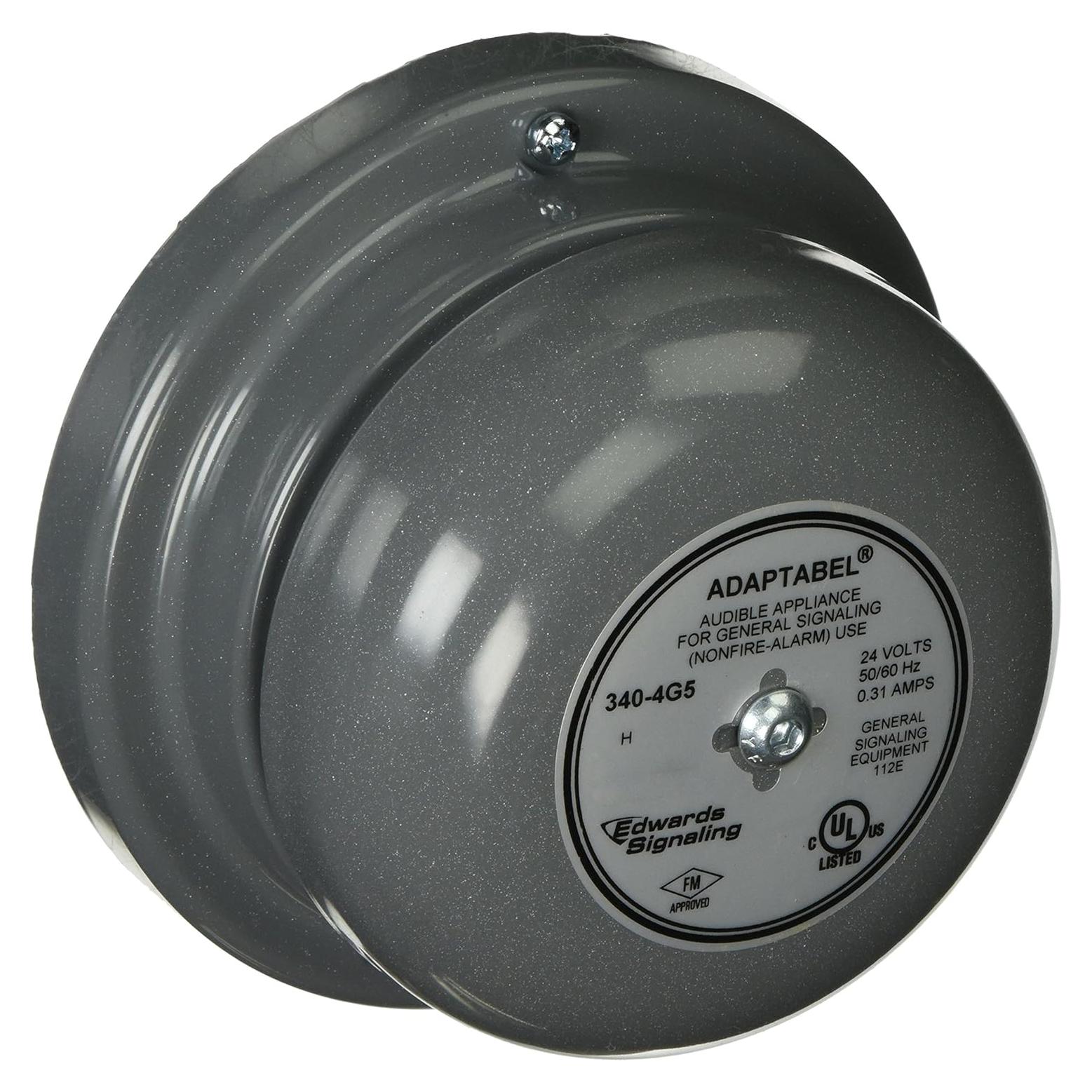 Campana Edwards Signaling 340-4G5 24VAC 0.250A Gris