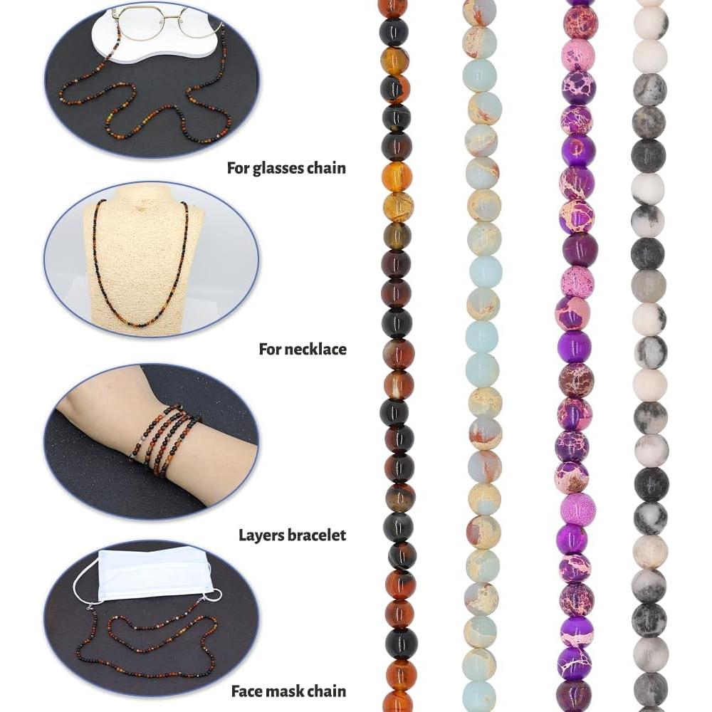 Cadena de Gafas LuReen de Ágata Oscura para Mujeres