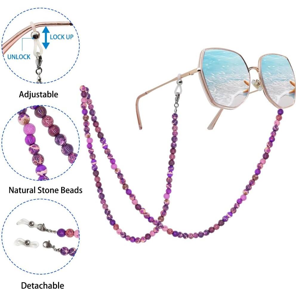 Cadena de Gafas LuReen de Perlas Naturales para Mujeres