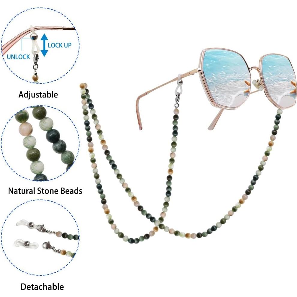 Cadena de Gafas LuReen de Ágata India para Mujeres