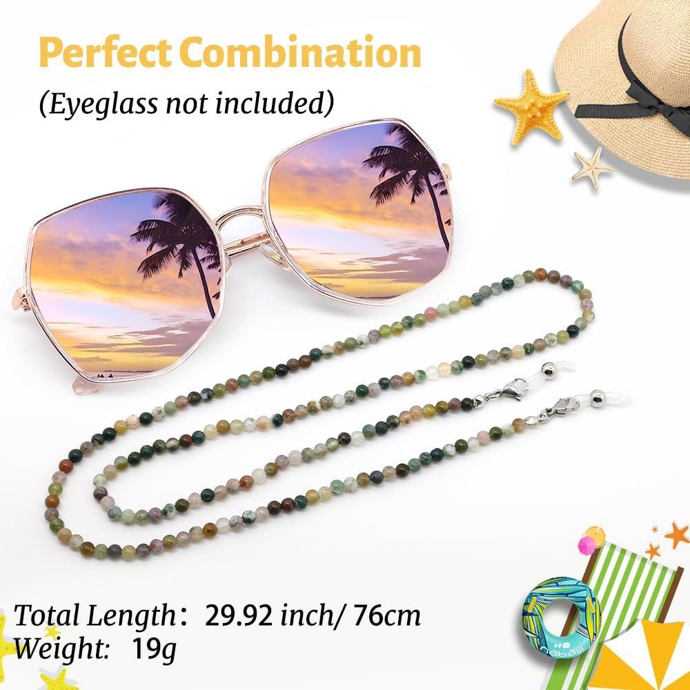 Cadena de Gafas LuReen de Ágata India para Mujeres