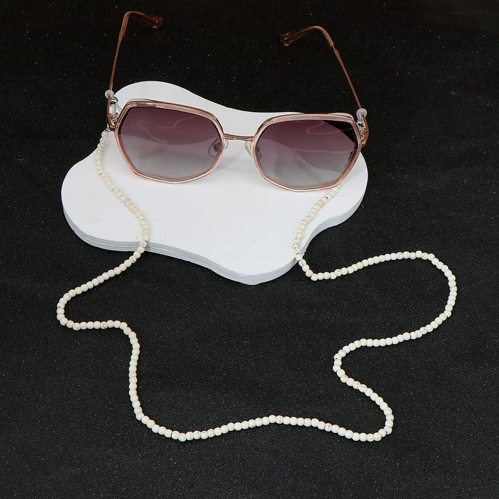 Cadena de Gafas LuReen Turquesa Blanca 73.66 cm para Mujeres