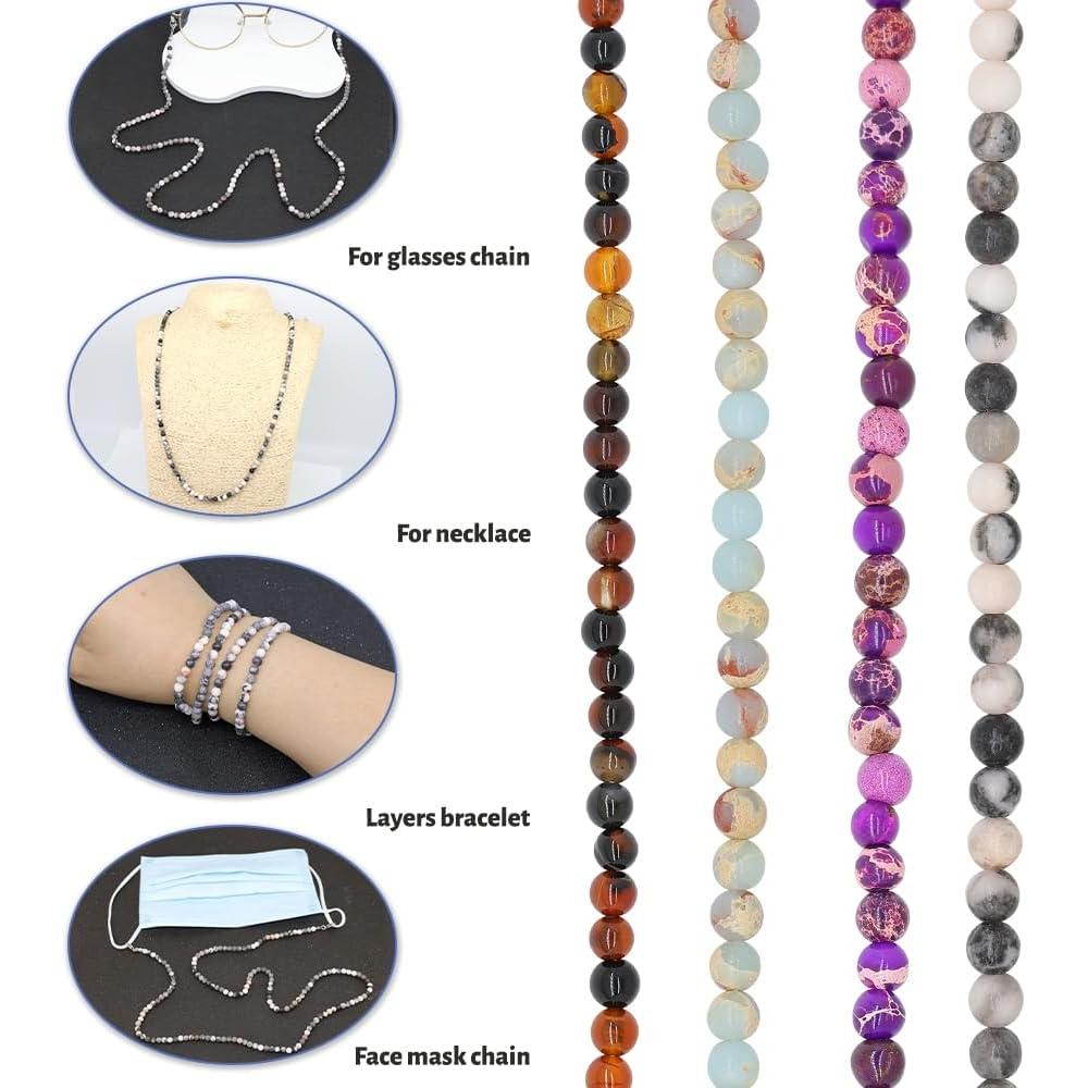 Cadena de Gafas LuReen Cebra Rosa con Perlas 73.66 cm