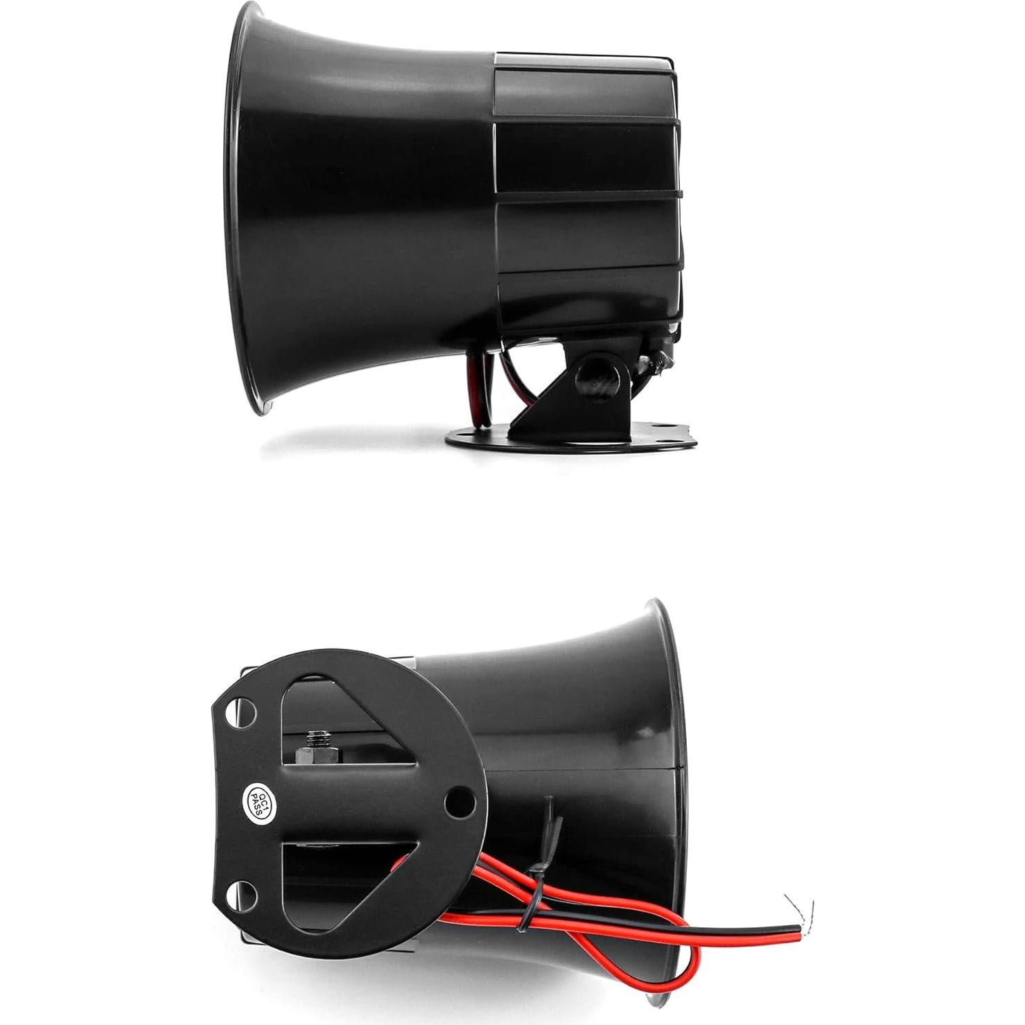 QWORK Sirena Eléctrica 12V 110dB - 2 Paquete Alarma Seguridad