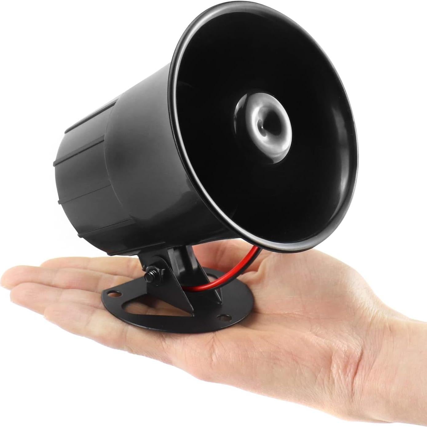 QWORK Sirena Eléctrica 12V 110dB - 2 Paquete Alarma Seguridad