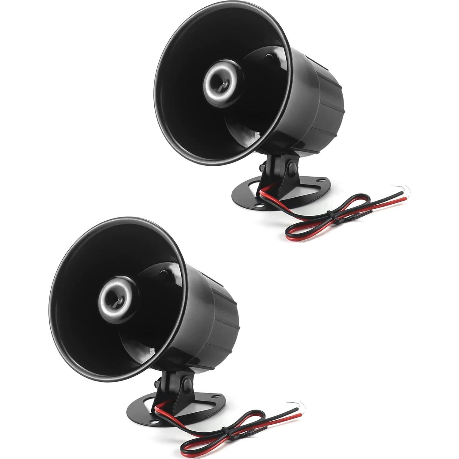 QWORK Sirena Eléctrica 12V 110dB - 2 Paquete Alarma Seguridad