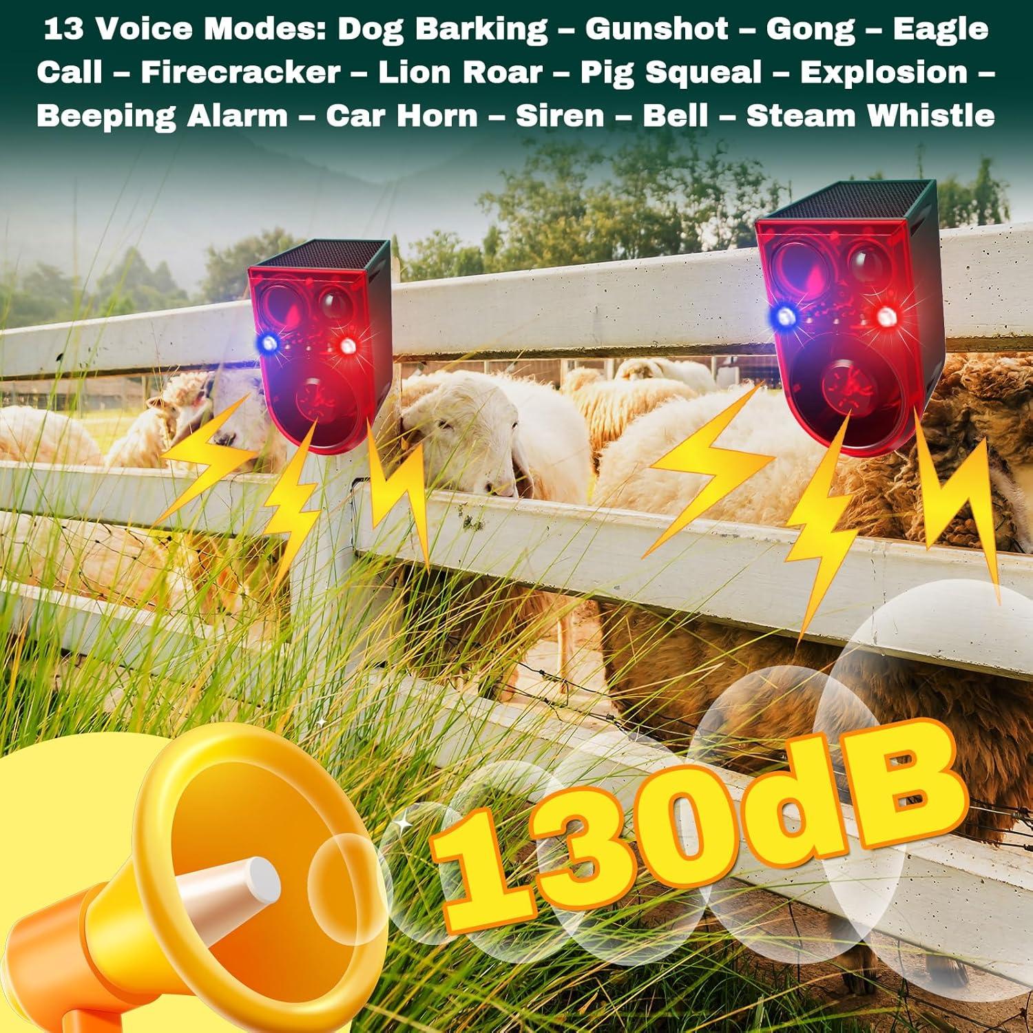 Qualirey Alarma de Movimiento Solar 2 Pack 130dB Rojo