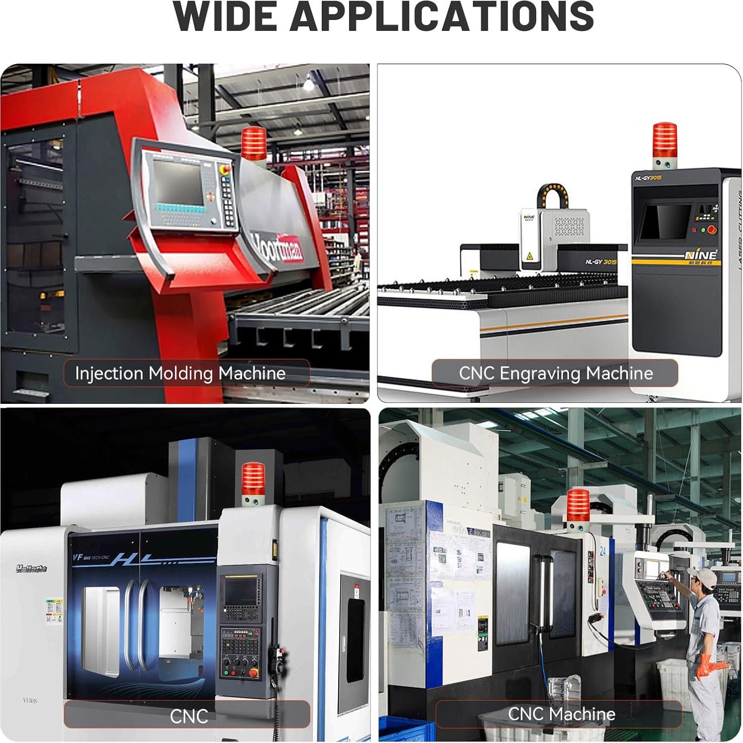 Luz de Advertencia LED Rotativa ZGSZJHF 110V CA Roja 120dB