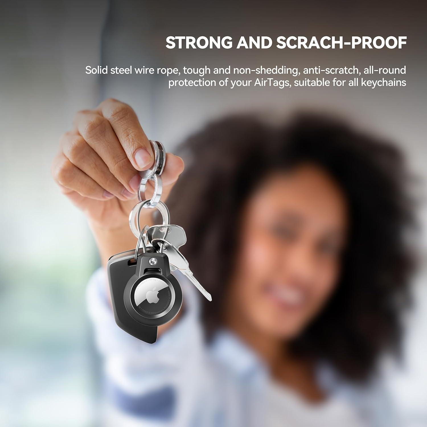 Soporte para AirTag Gitfos 2 Pack Negro Resistente