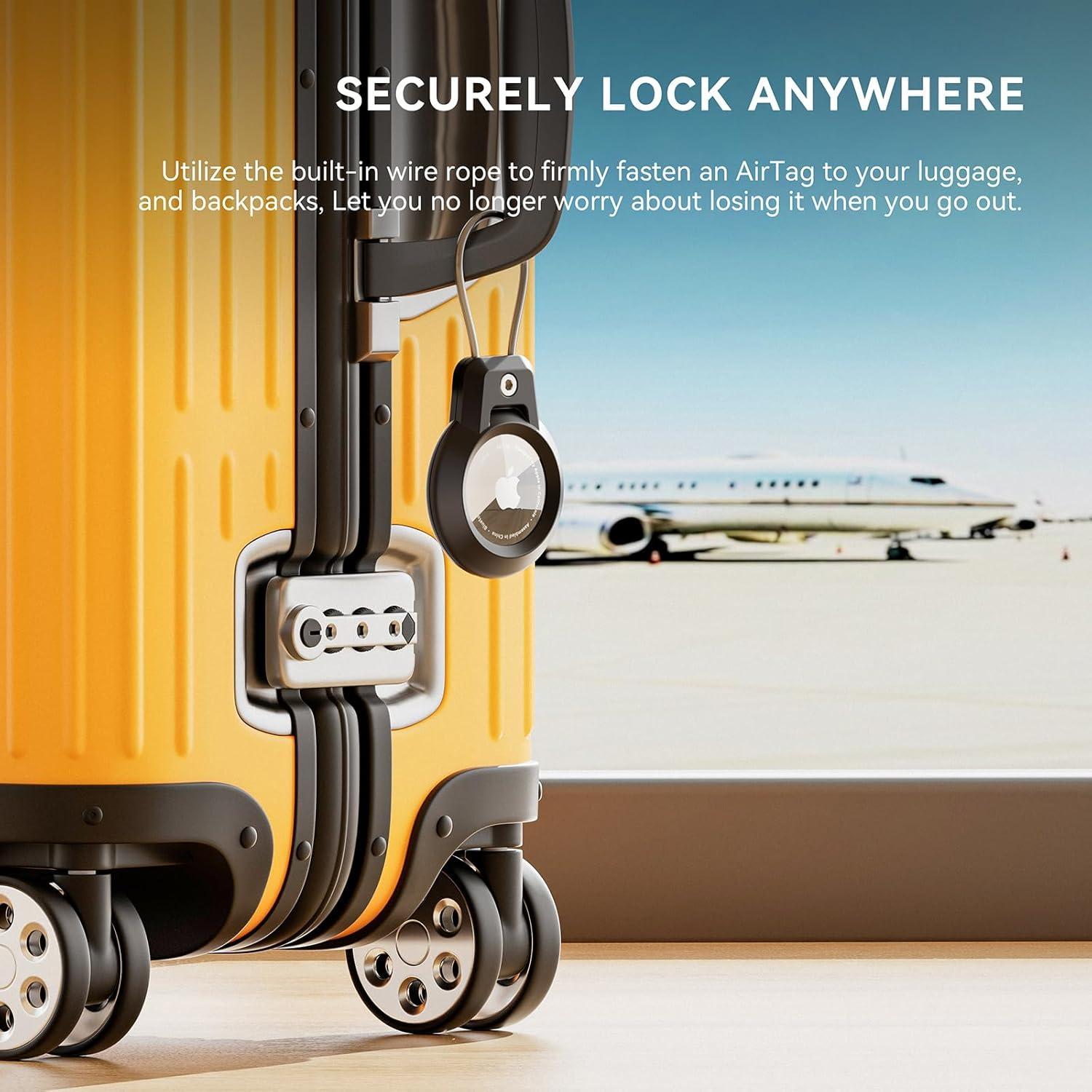 Soporte para AirTag Gitfos 2 Pack Negro Resistente