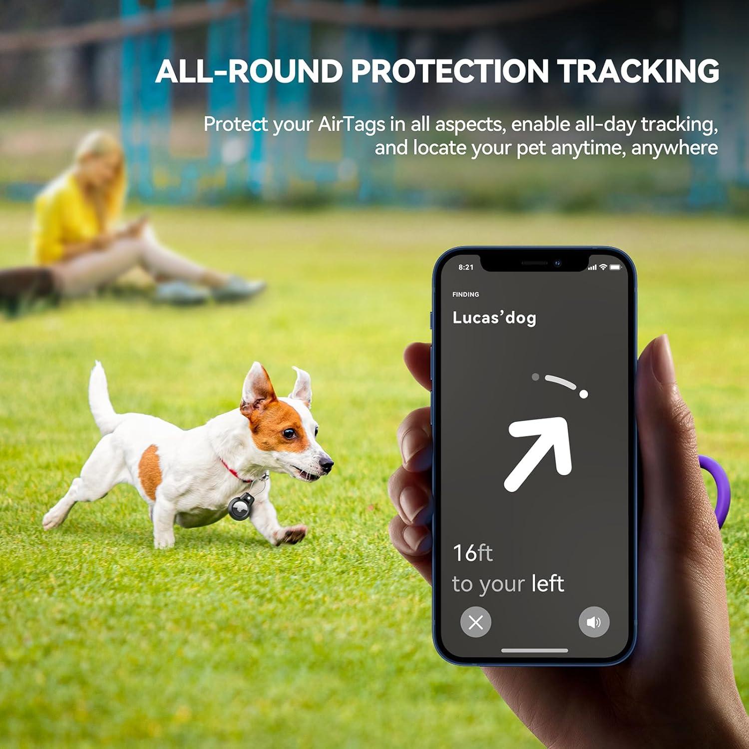 Soporte para AirTag Gitfos 2 Pack Negro Resistente